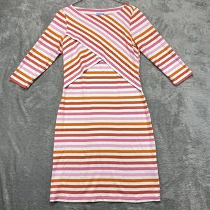 J.McLaughlin Dress Women's S Nicola Catalina Tiered Striped Faux Wrap Wedding